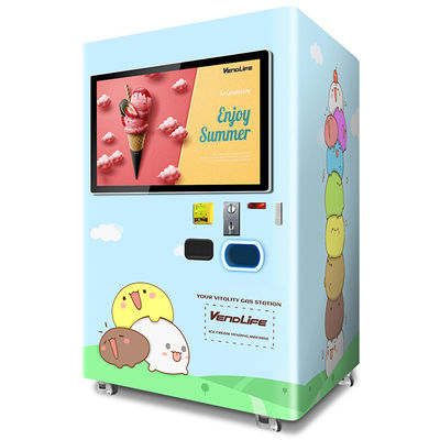 เครื่องจำหน่ายไอศกรีมอัตโนมัติกลางแจ้ง 0.85KW 4G Connected